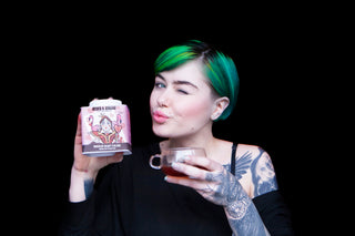 Queen of Hearts, Valentines Day, Cup of tea, Green hair, Alice in Wonderland, Tattoo Sleeves