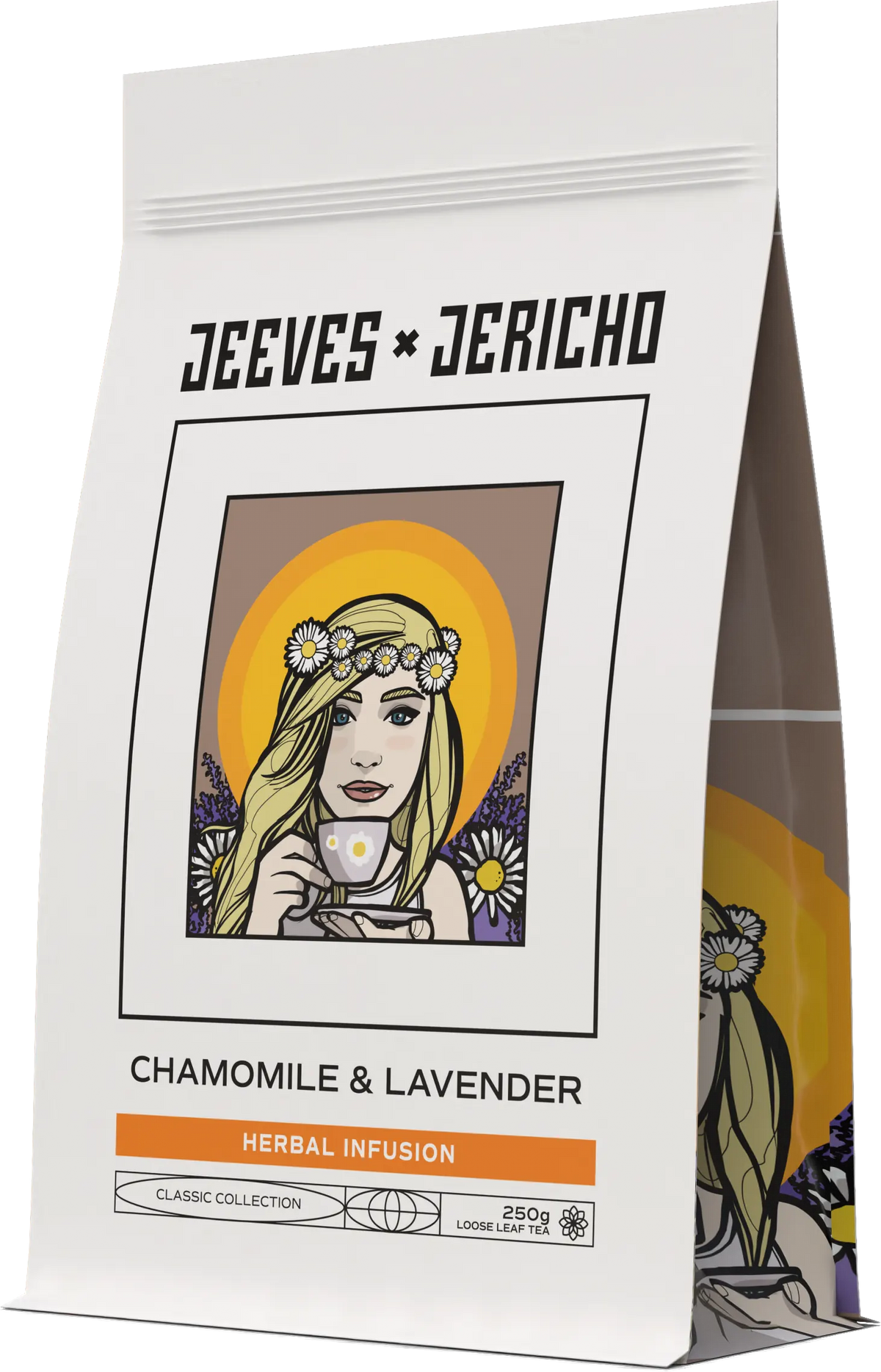 Té de manzanilla y lavanda en hebras
