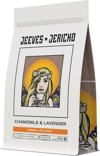 Té de manzanilla y lavanda en hebras