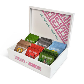 Wooden 6 Compartment Enveloped Teabag Dispenser Box