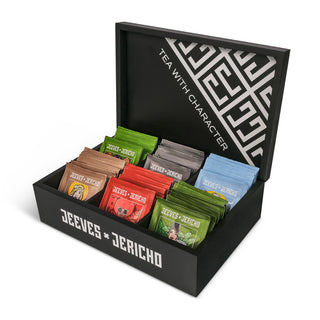 Wooden 6 Compartment Enveloped Teabag Dispenser Box