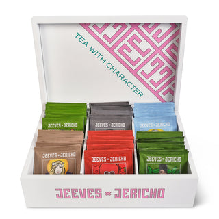 Wooden 6 Compartment Enveloped Teabag Dispenser Box
