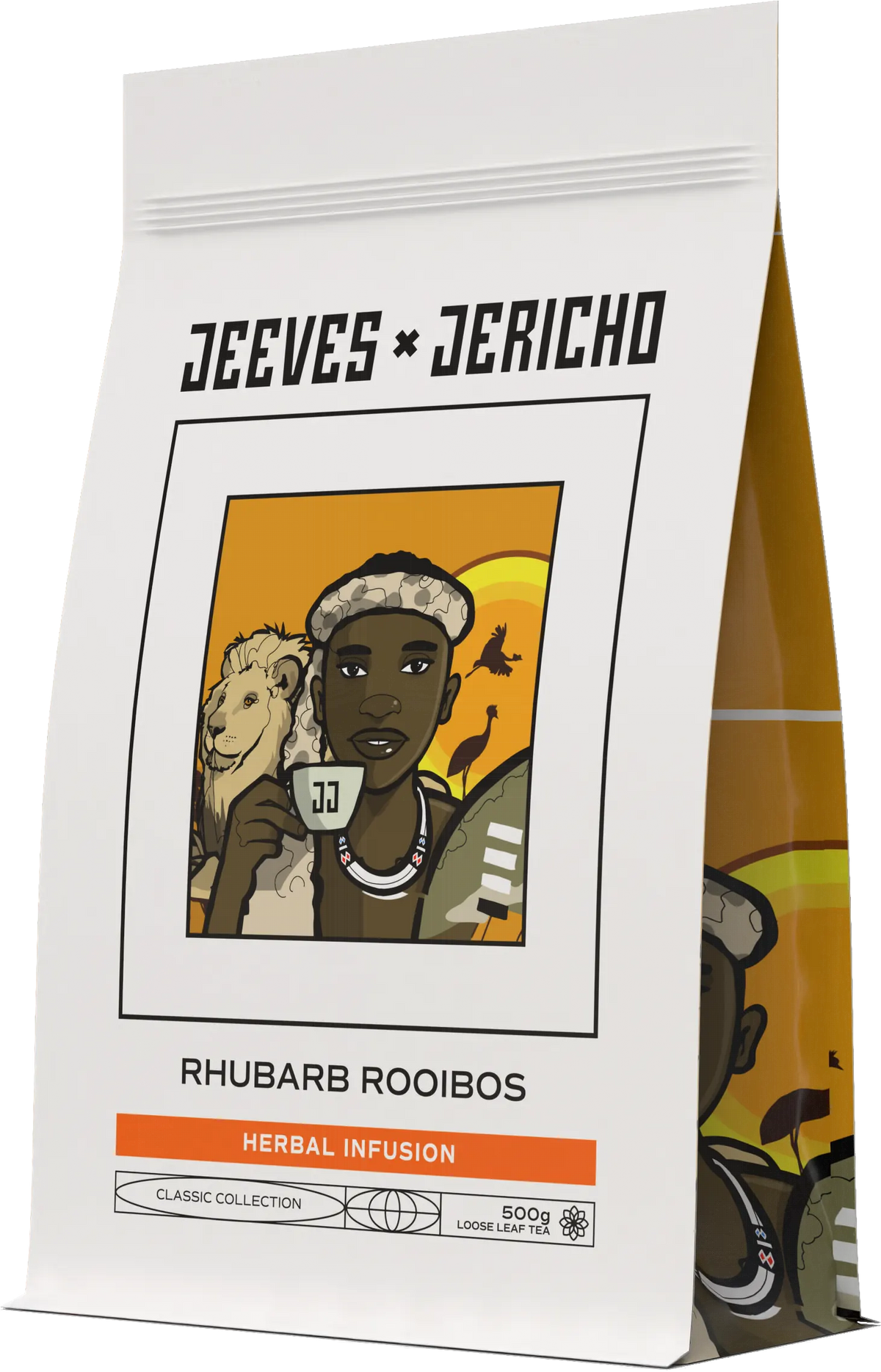 Té de rooibos y ruibarbo en hebras