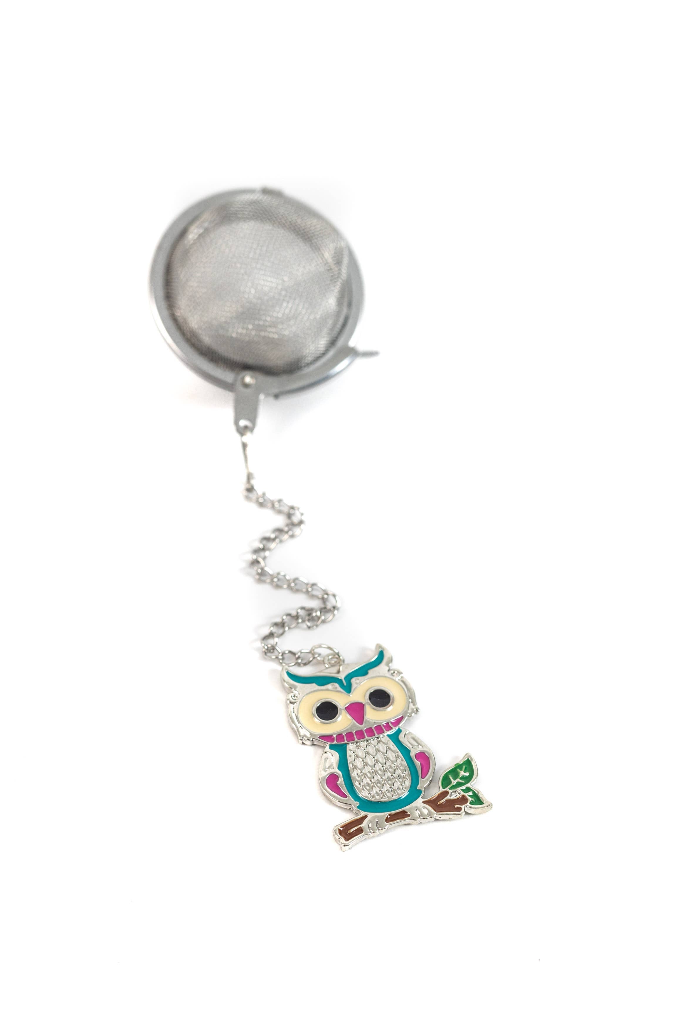 Loose Leaf Tea Infuser, Owl Charm Ball, Tea Lover Gift