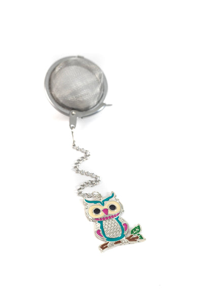 Loose Leaf Tea Infuser, Owl Charm Ball, Tea Lover Gift