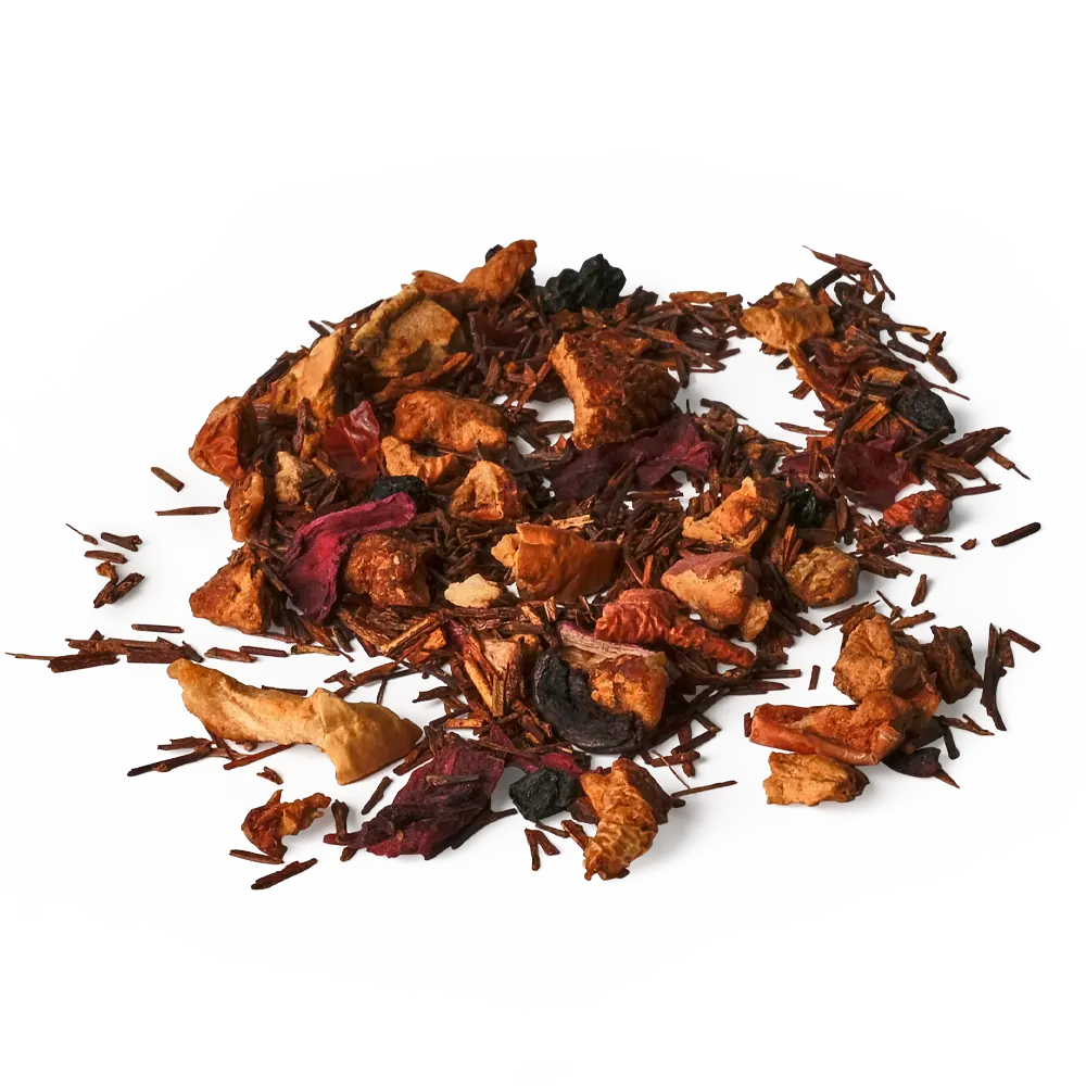 Té de rooibos y ruibarbo en hebras